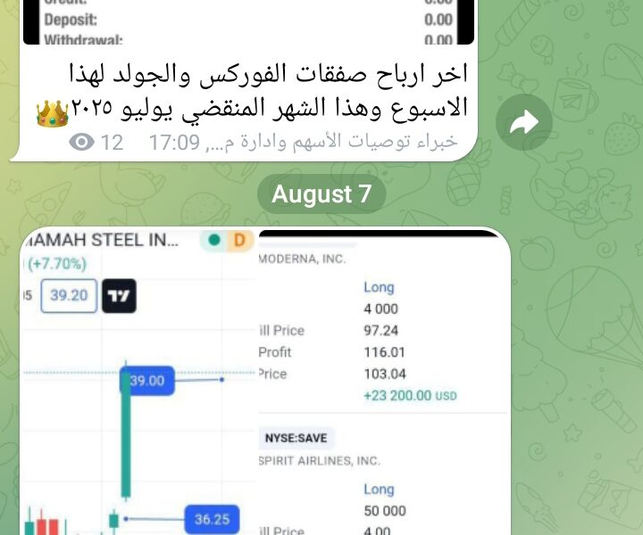 التوصيات الذهبية وإدارة محفظتك بالاسهم السعودية والأمريكية والعملات والذهب باعلي ربح من مكتبنا الاستشاري