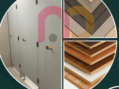 مباول وفواصل حمامات HPL – خامات ضد المياه والحرارة