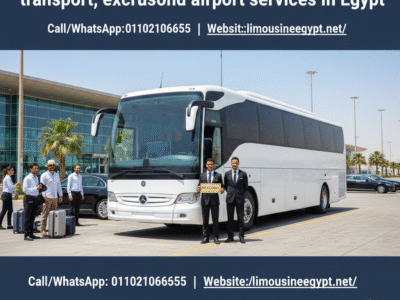 كيفية حجز: ايجار اتوبيس مرسيدس 50 فرد موديل 2025 مع سائق لخدمة ليموزين المطار والنقل السياحي!