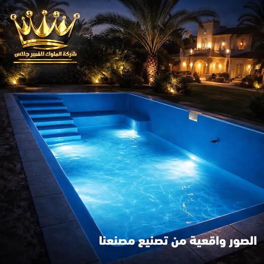 احواض وحمامات سباحة فيبر من شركة الملوك للفيبر جلاس