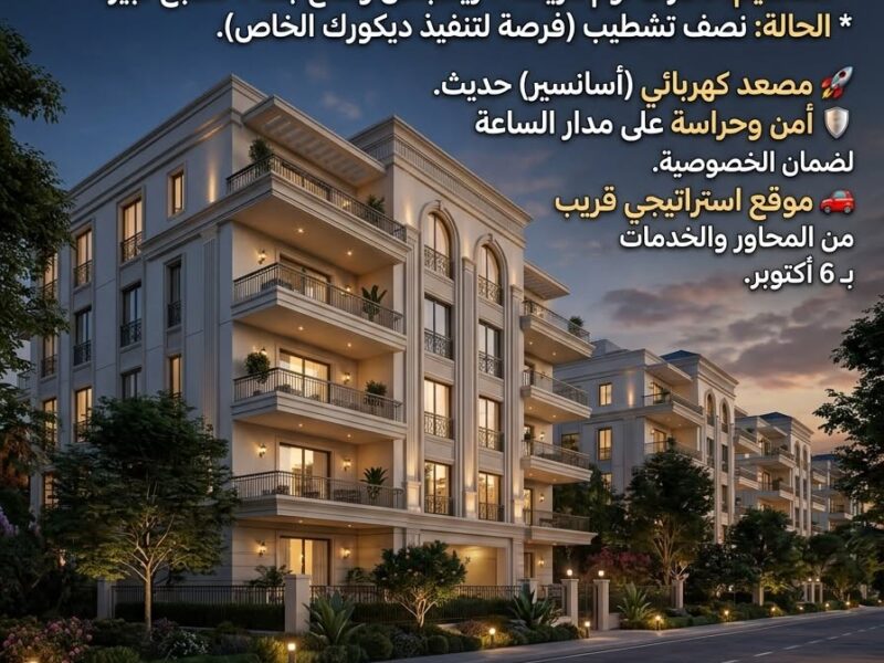 للبيع شقة متميزة في كمبوند كناريا (أكتوبر/الشيخ زايد)