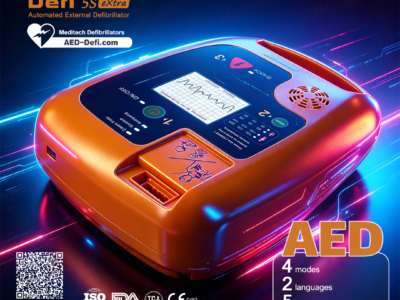 جهاز AED محمول بتقنيات متقدمة للاستجابة الفورية