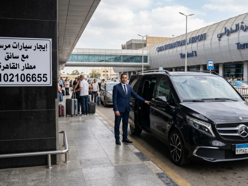 إيجار مرسيدس V300 مع سائق في مطار القاهرة الدولي | ليموزين مصر