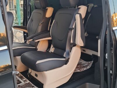Rent Mercedes V300 with driver for premium, stylish group transfers.