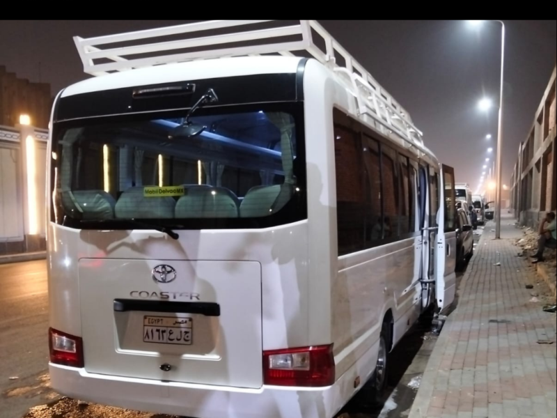 Book Now – Toyota Coaster Chauffeur Service to Triumph Luxury Hotel Cairo