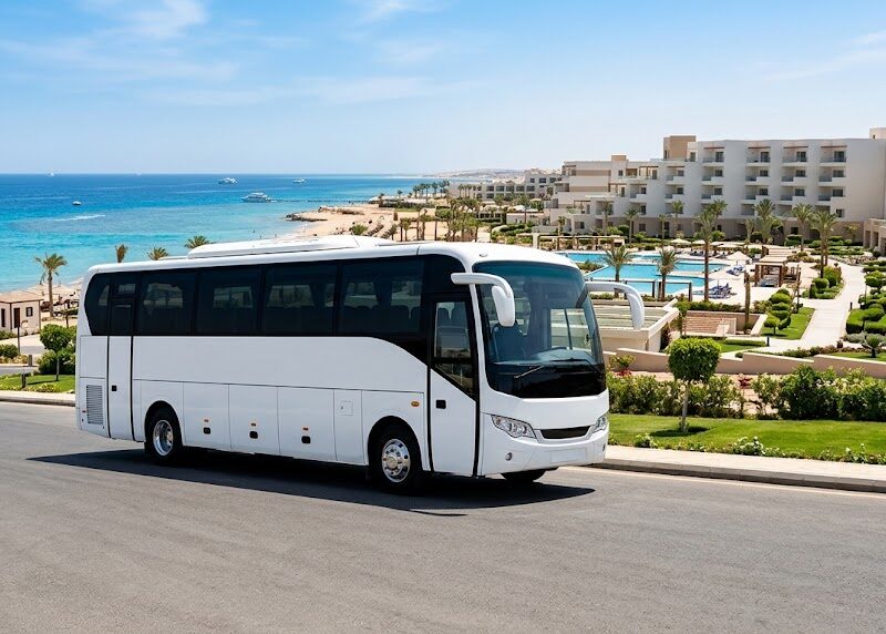 33-Seater Tourist Minibus Rental for a Same-Day Round Trip from Cairo to Porto South Beach Ain Sokhna – 12-Hour Service