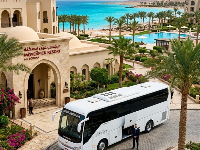 Chevrolet 33-Seater Bus Rental with Professional Chauffeur from Cairo to Ain Sokhna – Ideal for Day Trips, Companies and Tourist Groups
