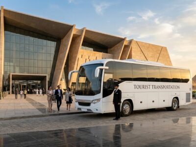 Chevrolet 33 Seater Minibus Rental with Driver for Grand Egyptian Museum Tours