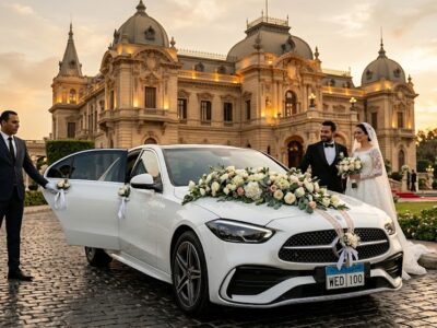 Luxury Mercedes C180 Wedding Car Rental in Cairo with Professional Chauffeur