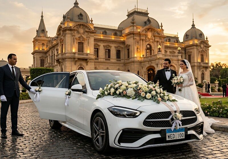 Luxury Mercedes C180 Wedding Car Rental in Cairo with Professional Chauffeur