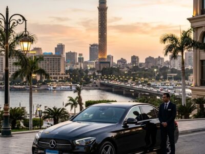 Mercedes E200 with Professional Chauffeur for Cairo Airport Transfers, Business Travel, Hotels and Private Tours