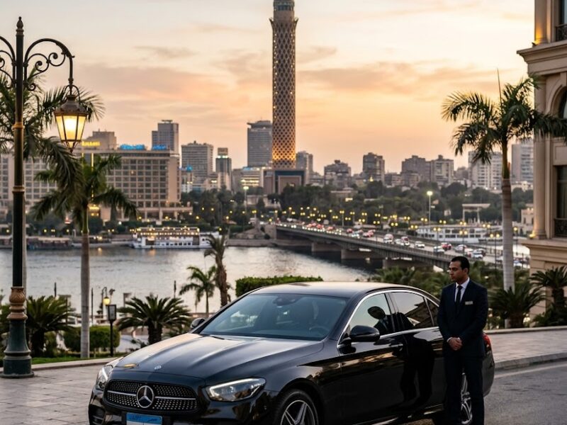 Mercedes E200 with Professional Chauffeur for Cairo Airport Transfers, Business Travel, Hotels and Private Tours