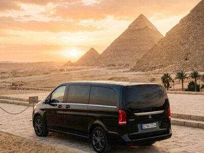 Mercedes V250 VIP Rental with Professional Chauffeur for Daily Tours, Airport Transfers and Business Transportation in Cairo and Giza