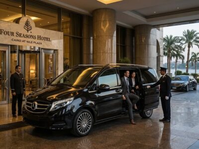 Mercedes V300 VIP Rental with Chauffeur from Cairo Airport to Four Seasons Nile Plaza