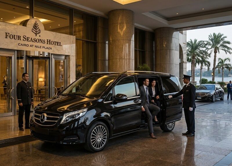 Mercedes V300 VIP Rental with Chauffeur from Cairo Airport to Four Seasons Nile Plaza