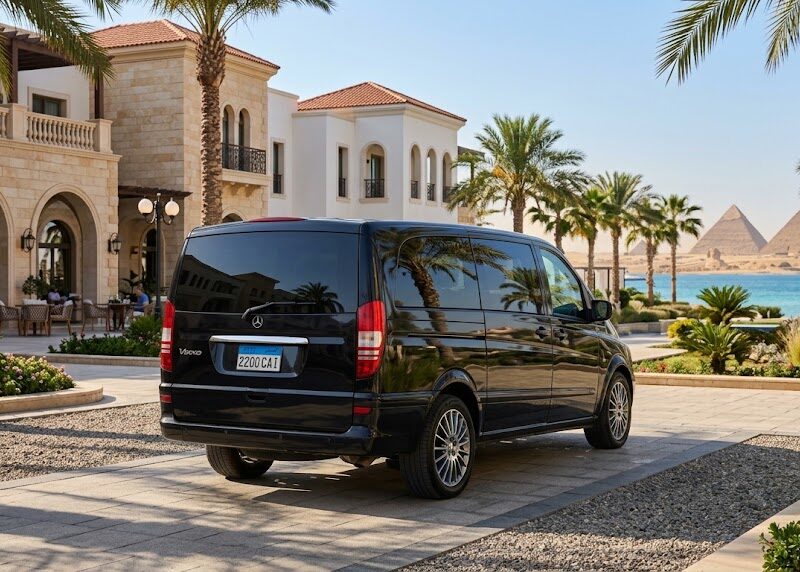 Mercedes Viano Tourist Car Rental with Driver for a 12-Hour Cairo Tour – Pyramids, Egyptian Museum and Saqqara