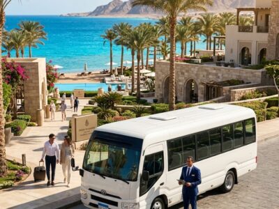 Toyota Coaster 21-Seater Rental with Professional Chauffeur in Sharm El Sheikh – Reliable Group Transportation for Hotels, Resorts, Tours and Airport Transfers