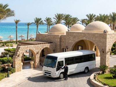 Toyota Coaster 21-Seater Minibus Rental from Cairo to Hurghada – Private Transfer to Sunny Days Resort Hurghada