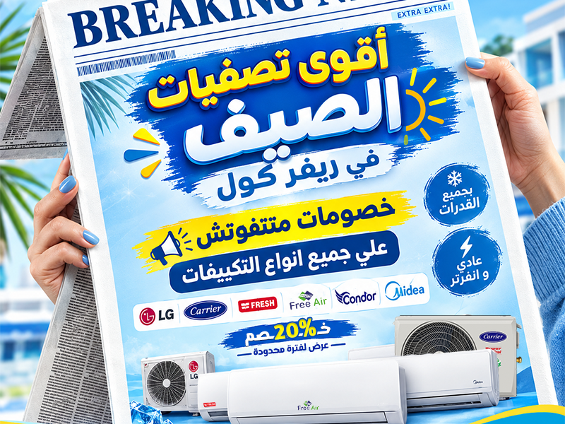 لو كنت مستني الوقت المناسب تشتري فيه تكييف، فتصفيات الصيف في ريفر كول بدأت.