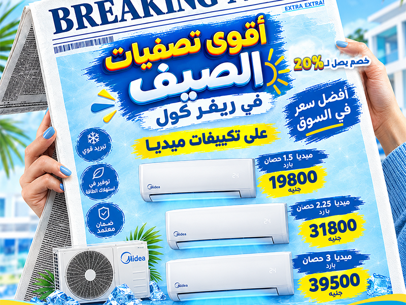 لو كنت مستني الوقت المناسب تشتري فيه تكييف، فتصفيات الصيف في ريفر كول بدأت.