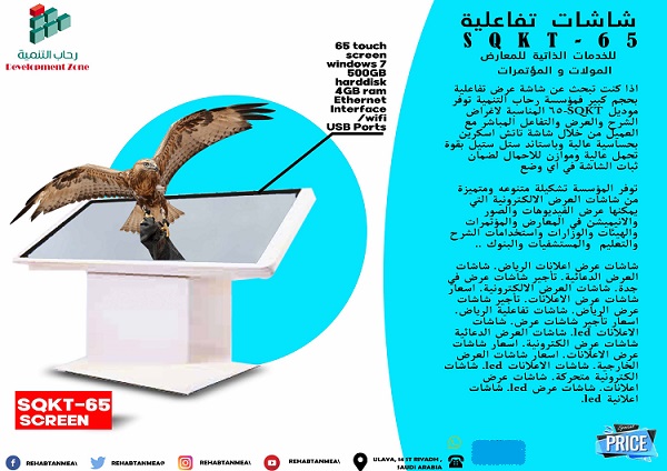 شاشات العرض التفاعلية طولية وعرضية