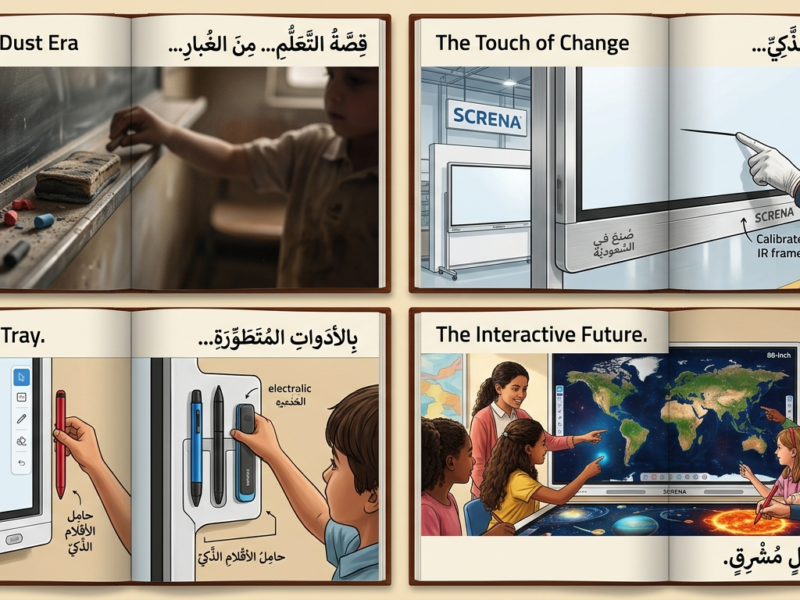 سبورة ذكية تفاعلية ييضاء متنوعة الاحجام - للفصول الدراسية والروضة