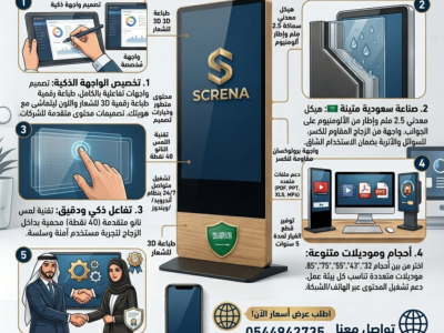 شاشة عرض طولية 55 بوصة احترافية ضد الكسر والسوائل . طباعة الشعار واللون , رخصة دائمة