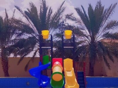 كوخ المرح لبيع العاب الأطفال زحليقة و نطيطات و مرجيحة