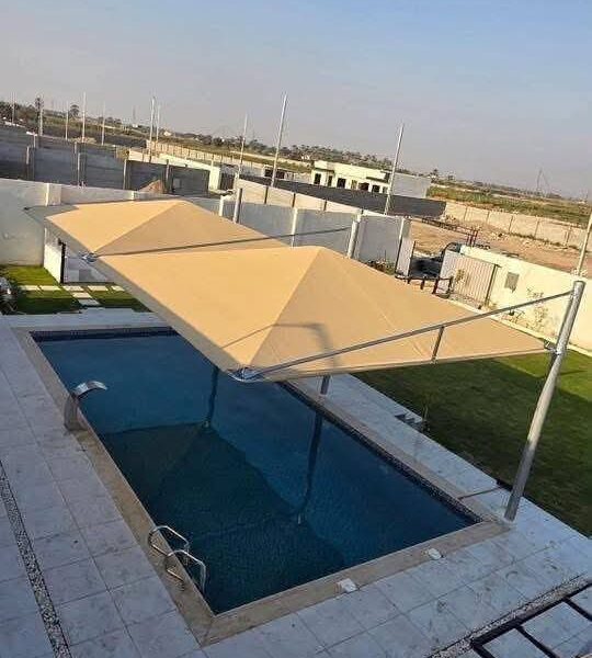 متخصصون في تركيب خيام ملكية/ مظلات /وسواتر/ وهناجر/ ومستودعات/ وشبوك امنيه زراعية/ وجميع اعمال الحديد/ مظلات سيارات ’ مظلات ساحات ’ مظلات مدارس ’ تغطية المسابح ’050777639
