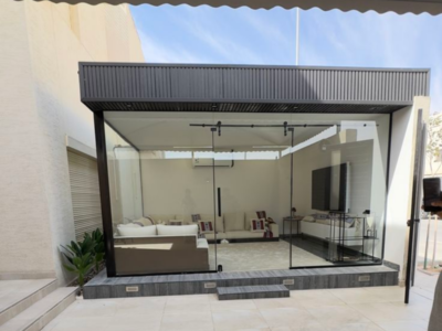 ملاحق خارجية مودرن بالرياض | تصميم وتنفيذ الملاحق الزجاجية 0551033861