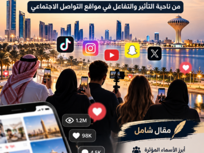 أبرز وأقوى مشاهير المنطقة الشرقية من ناحية التأثير والتفاعل في مواقع التواصل الاجتماعي