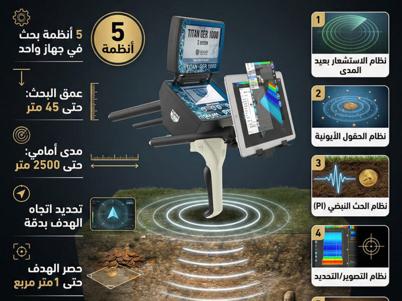 تيتان جير 1000 جهاز كشف الذهب والمعادن الثمينة